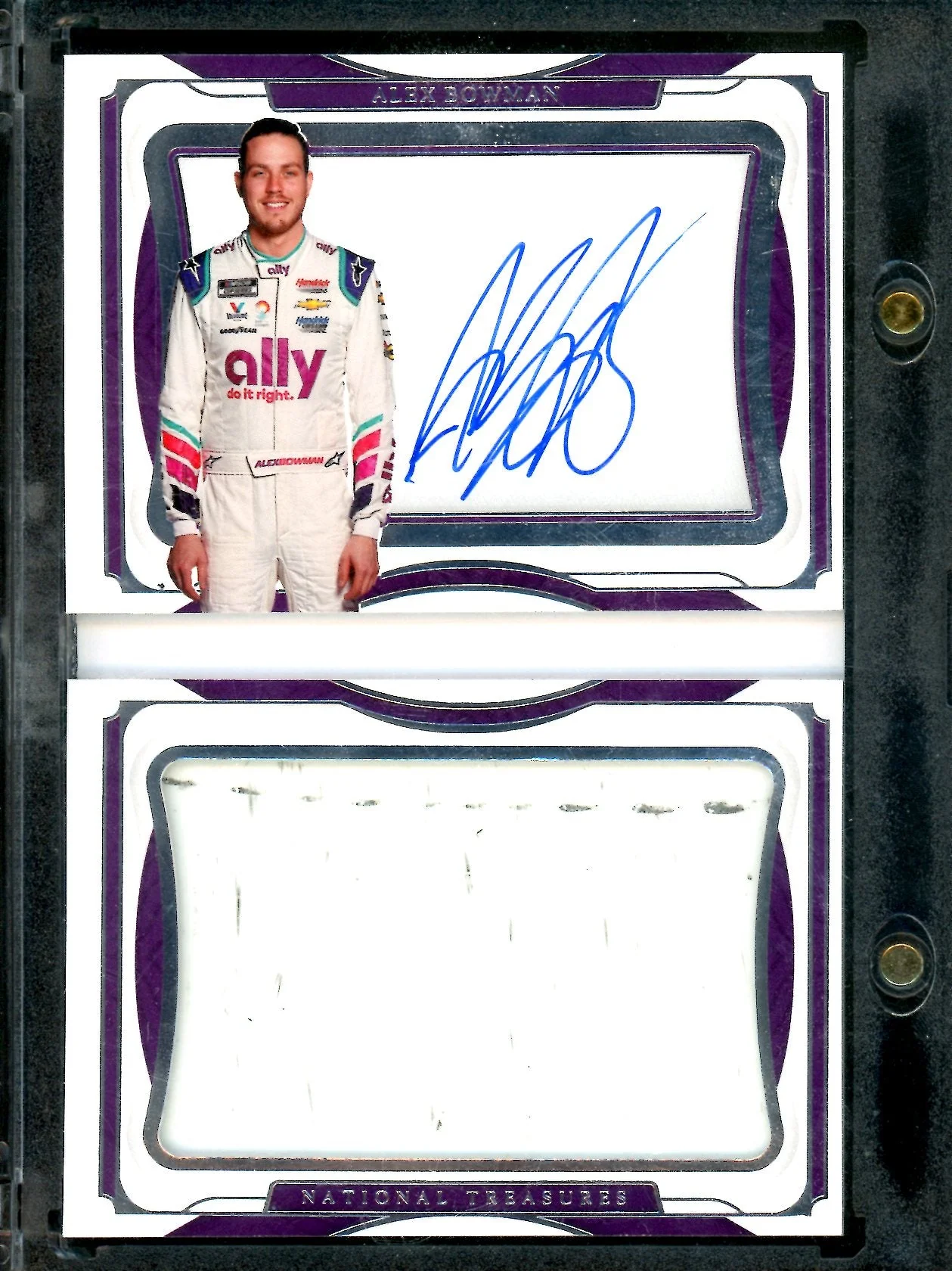 2022 Panini National Treasures Alex Bowman Sheet Metal Booklet Patch Auto /25 NASCAR