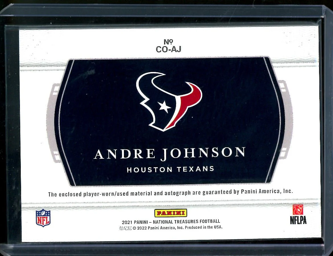 2022 Panini National Treasures Andre Johnson Colossal Patch Auto /49 Texans - Image 2