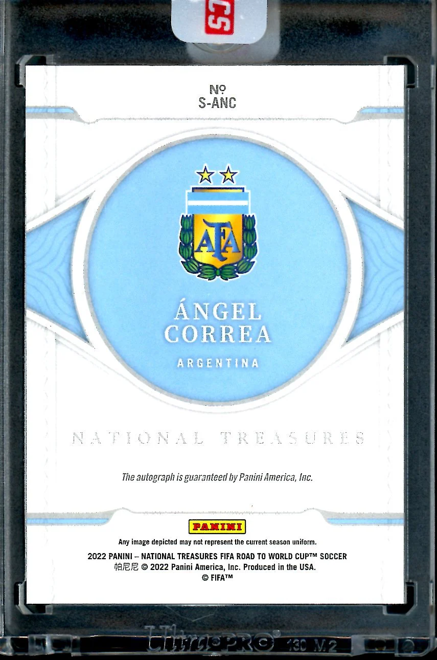2022 Panini National Treasures Angel Correa Auto /99 Argentina - Image 2