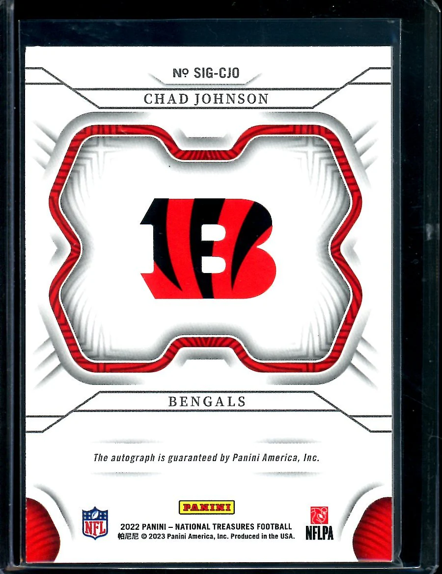 2022 Panini National Treasures Chad Johnson Auto /49 Bengals - Image 2