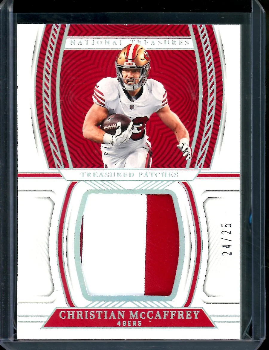 2022 Panini National Treasures Christian McCaffrey Treasured Patch /25 49ers