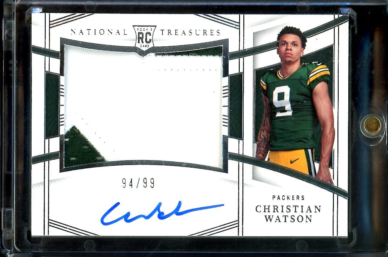 2022 Panini National Treasures Christian Watson Rookie RPA /99 Packers