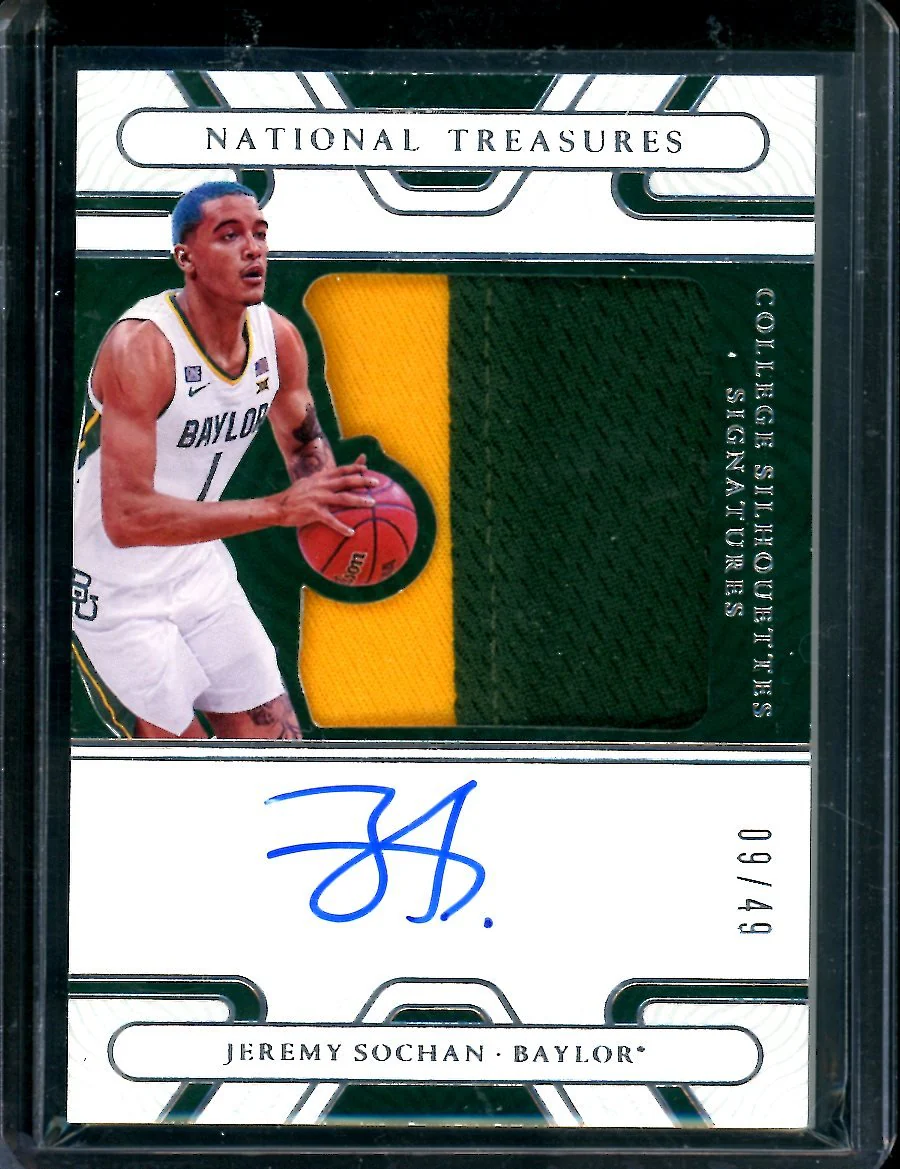 2022/23 Panini National Treasures Collegiate Jeremy Sochan Rookie RPA /49 Spurs