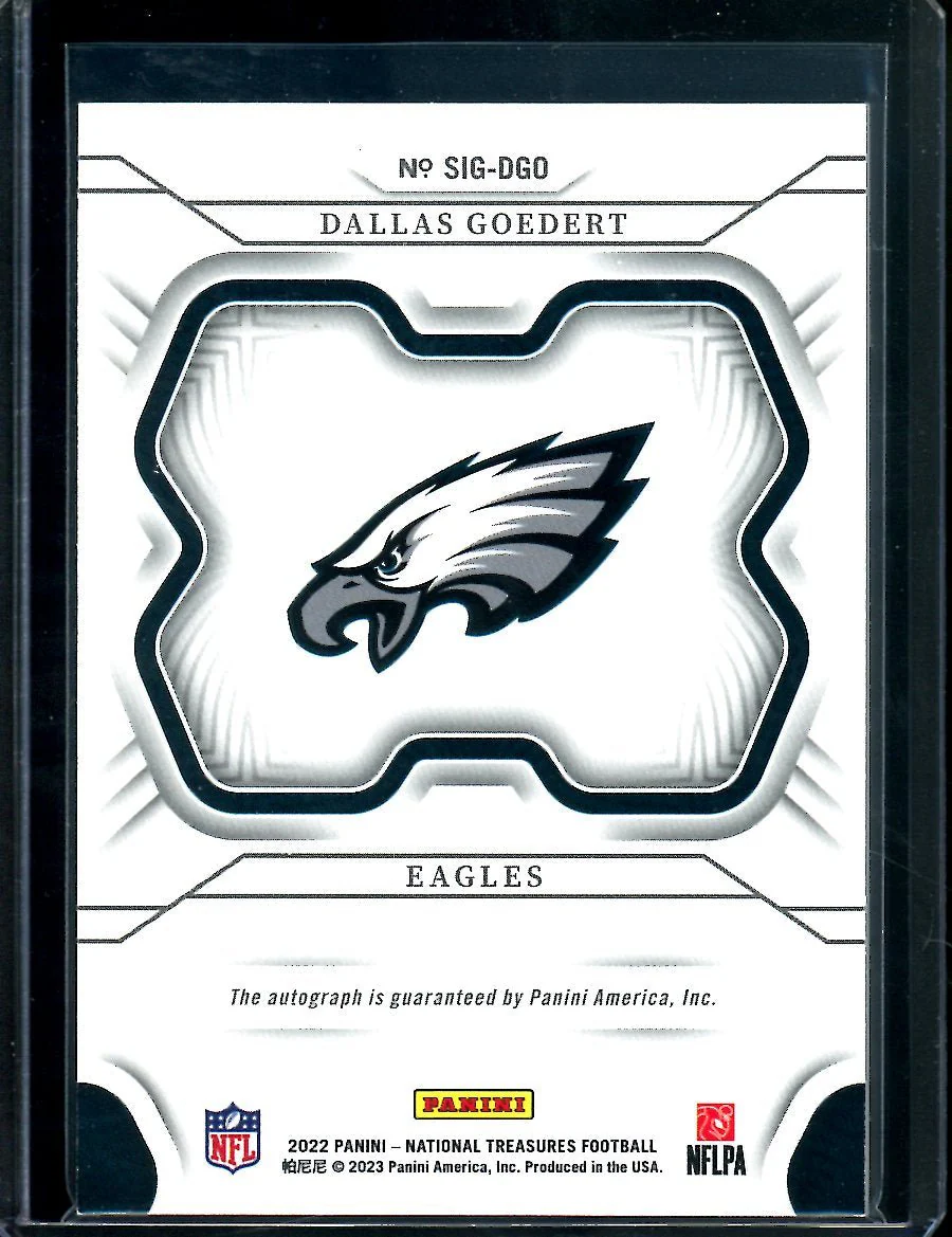 2022 Panini National Treasures Dallas Goedert Auto /99 Eagles - Image 2