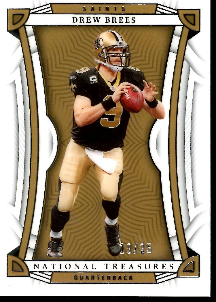 2022 Panini National Treasures Drew Brees /25 Saints