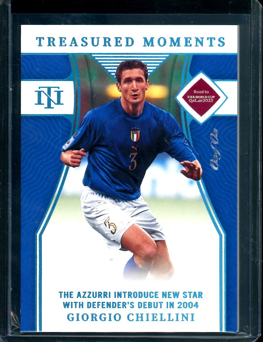 2022 Panini National Treasures Giorgio Chiellini Treasured Moments 1/1 Italy