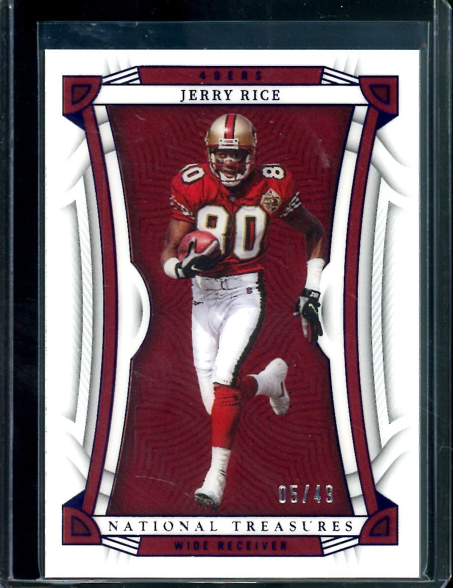 2022 Panini National Treasures Jerry Rice Purple /49 49ers