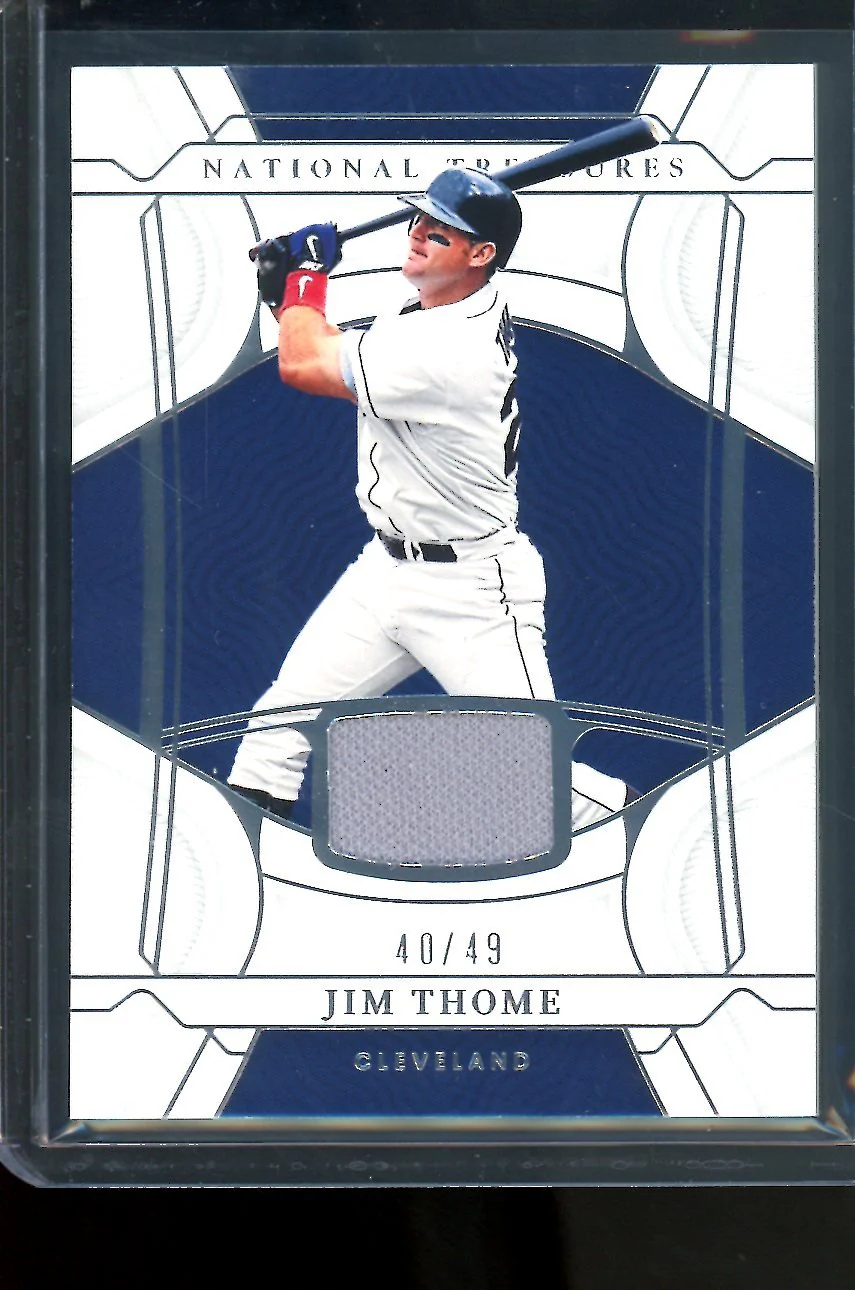 2022 Panini National Treasures Jim Thome Patch /49 Guardians