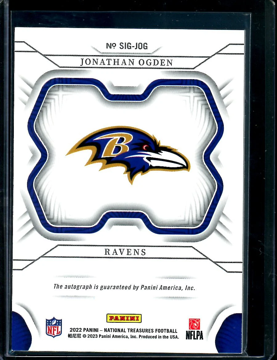2022 Panini National Treasures Jonathan Ogden Auto /99 Ravens - Image 2