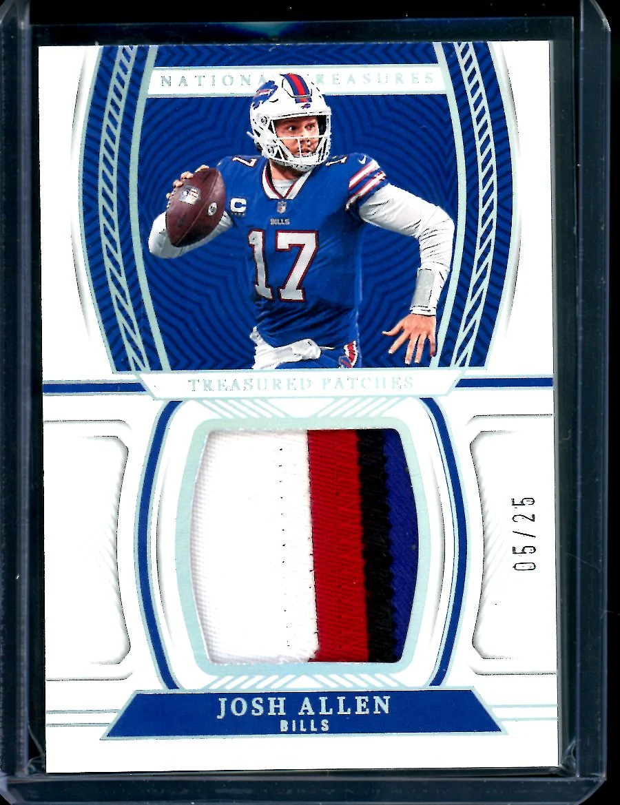 2022 Panini National Treasures Josh Allen Treasured Patches /25 Bills