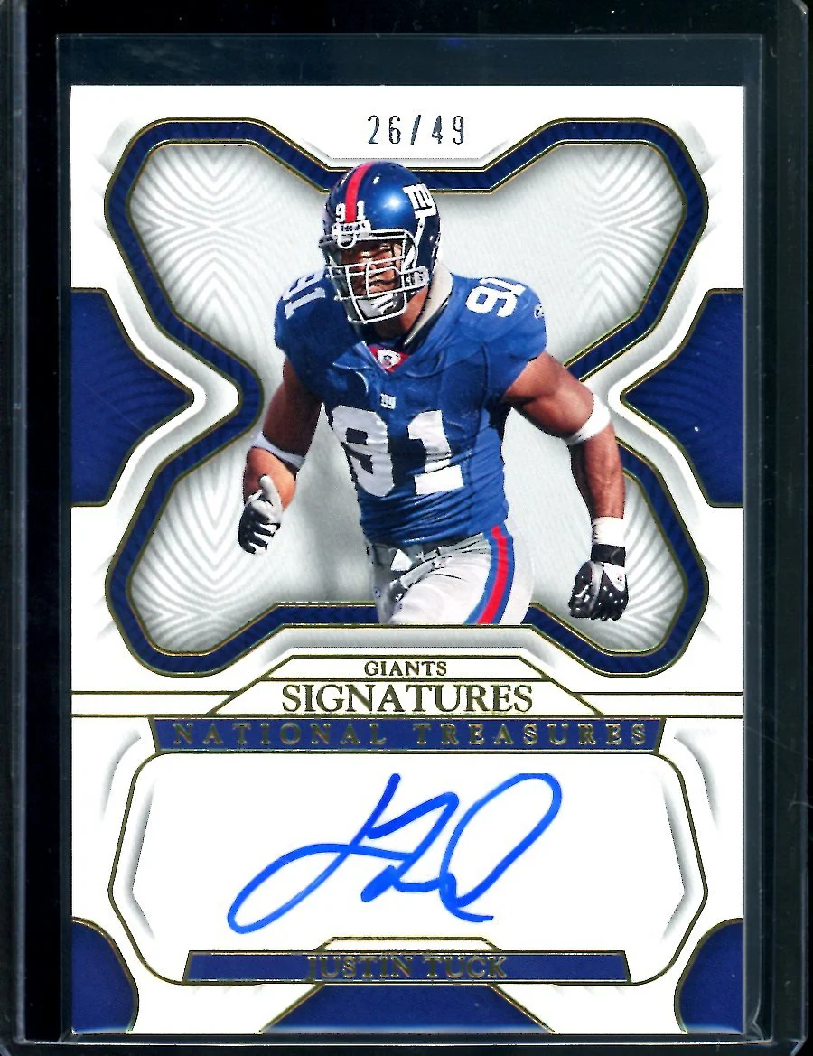 2022 Panini National Treasures Justin Tuck Auto /49 Giants