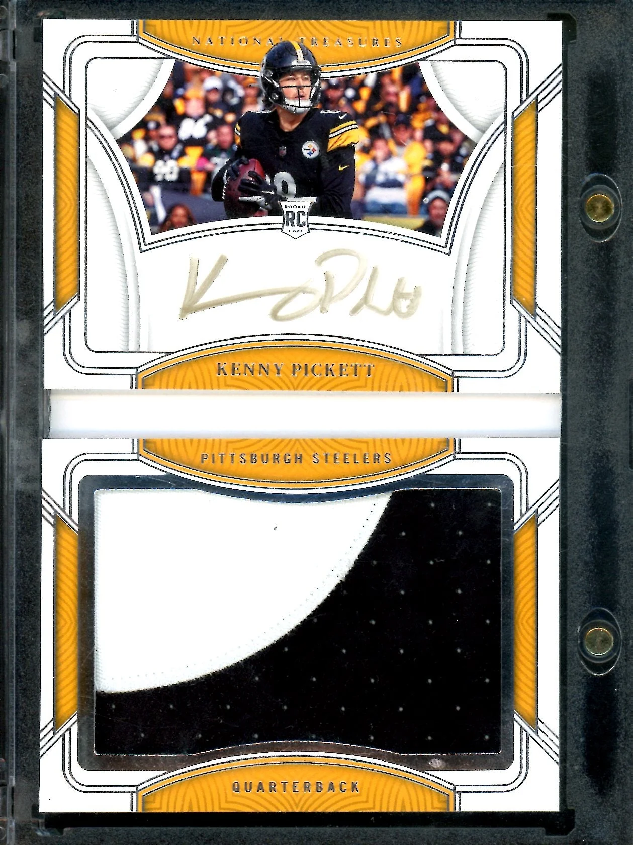 2022 Panini National Treasures Kenny Pickett Rookie Jumbo Booklet RPA /99 Steelers