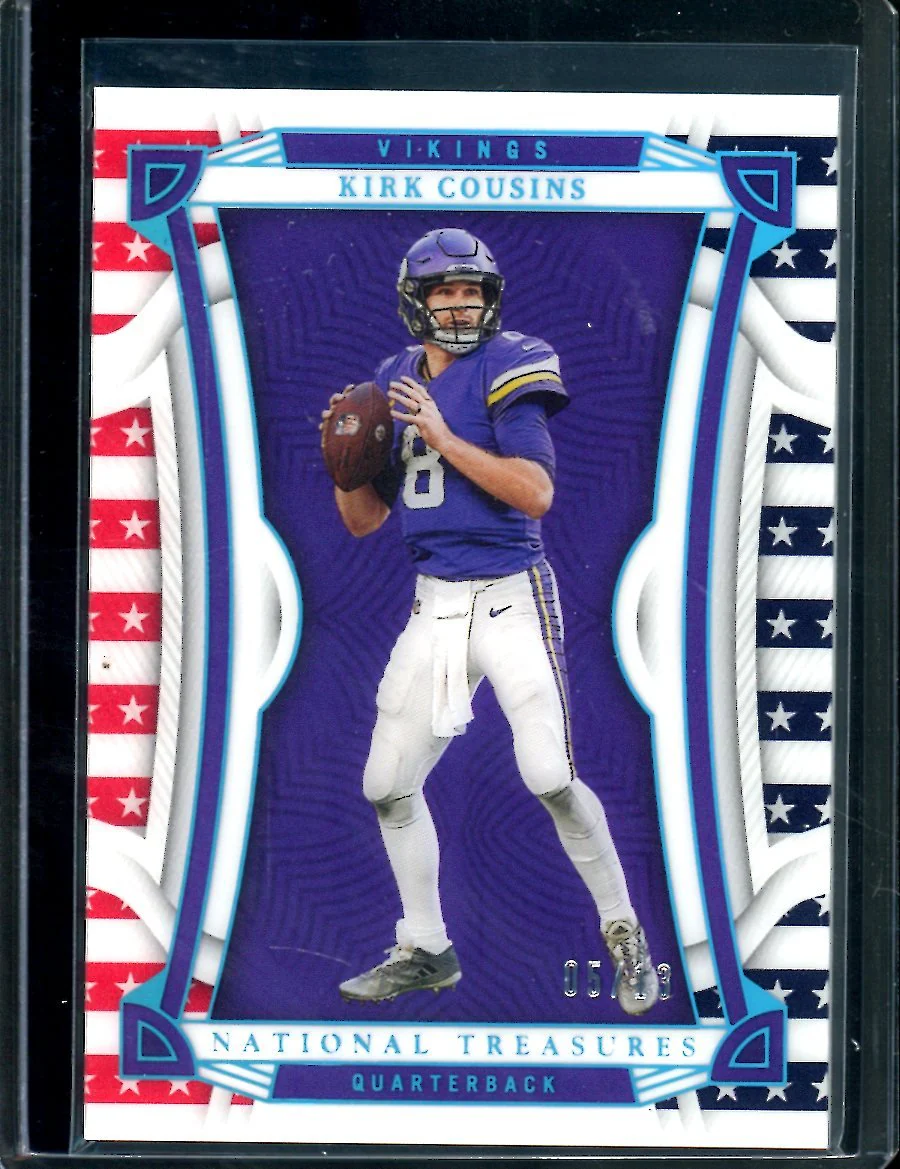 2022 Panini National Treasures Kirk Cousins Stars & Stripes /13 Vikings