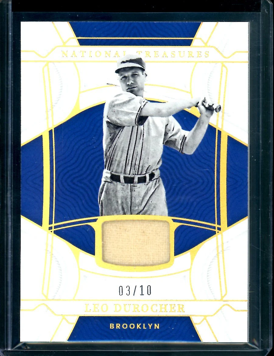 2022 Panini National Treasures Leo Durocher Patch Gold /10 Dodgers