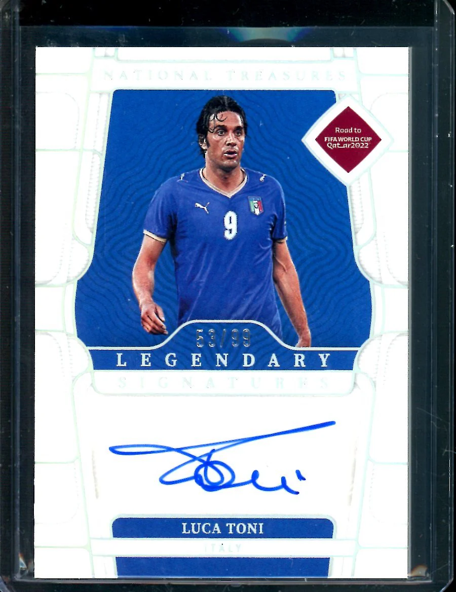 2022 Panini National Treasures Luca Toni Legendary Signatures Autograph /99 Italy