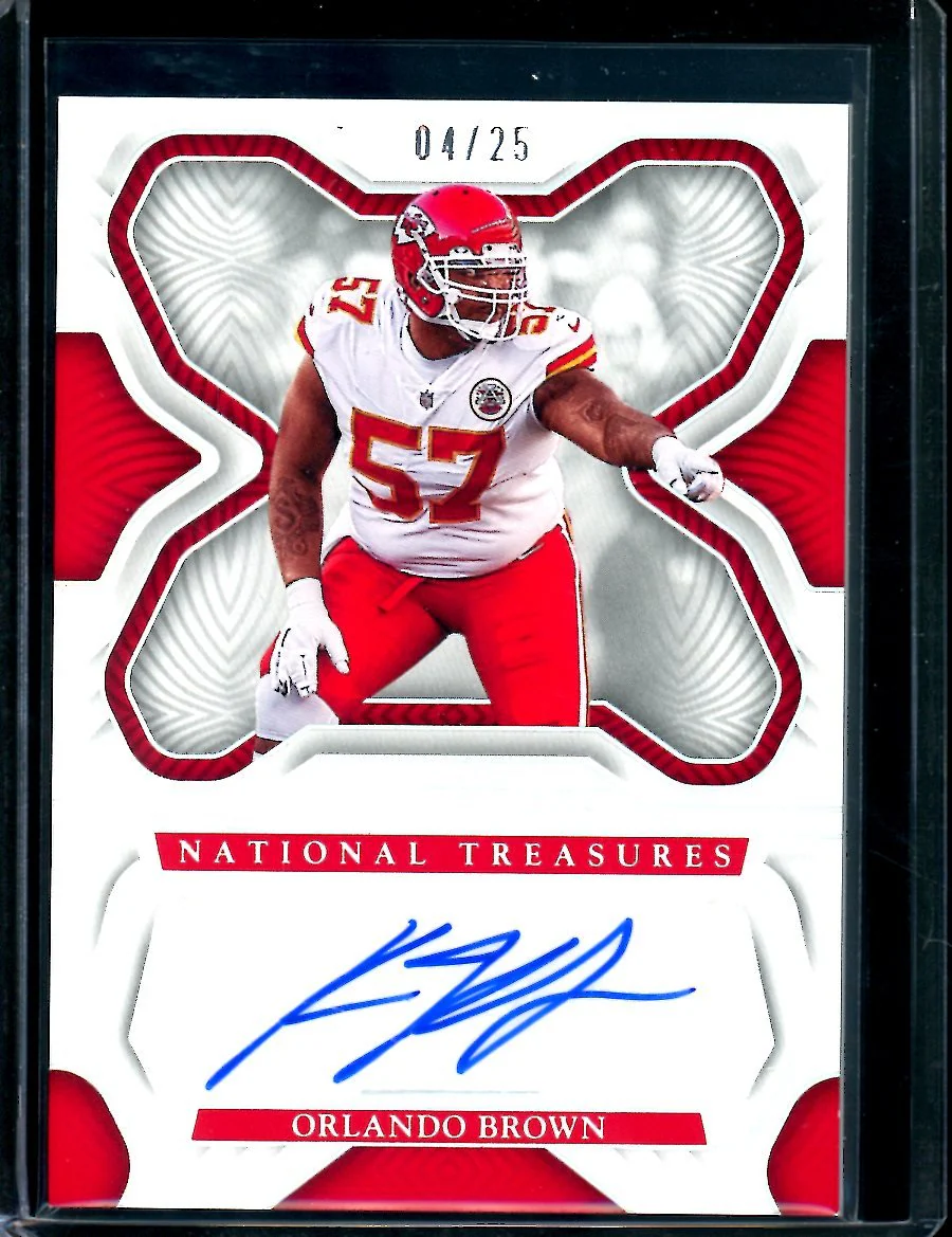 2022 Panini National Treasures Orlando Brown Auto /25 Chiefs