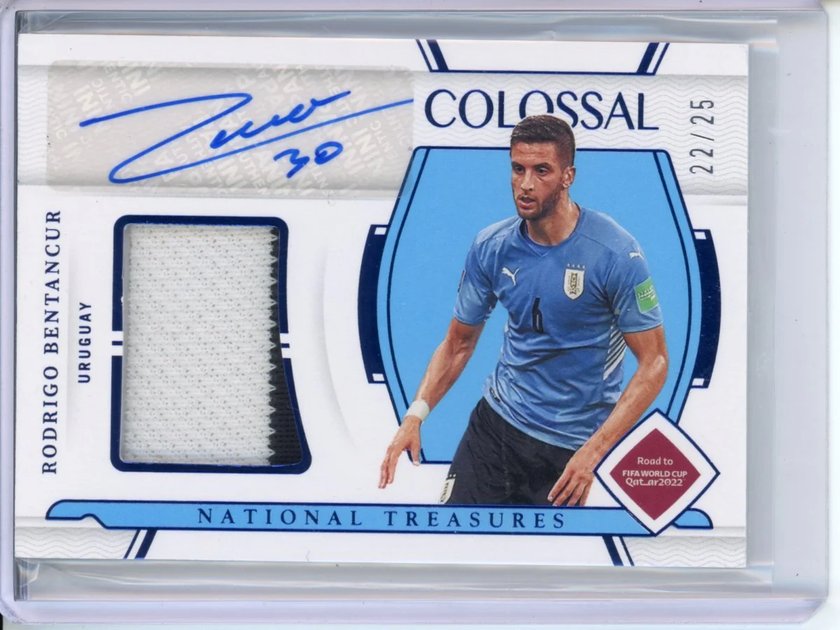 2022 Panini National Treasures Rodrigo Bentancur Colossal Auto Blue /25 Uruguay