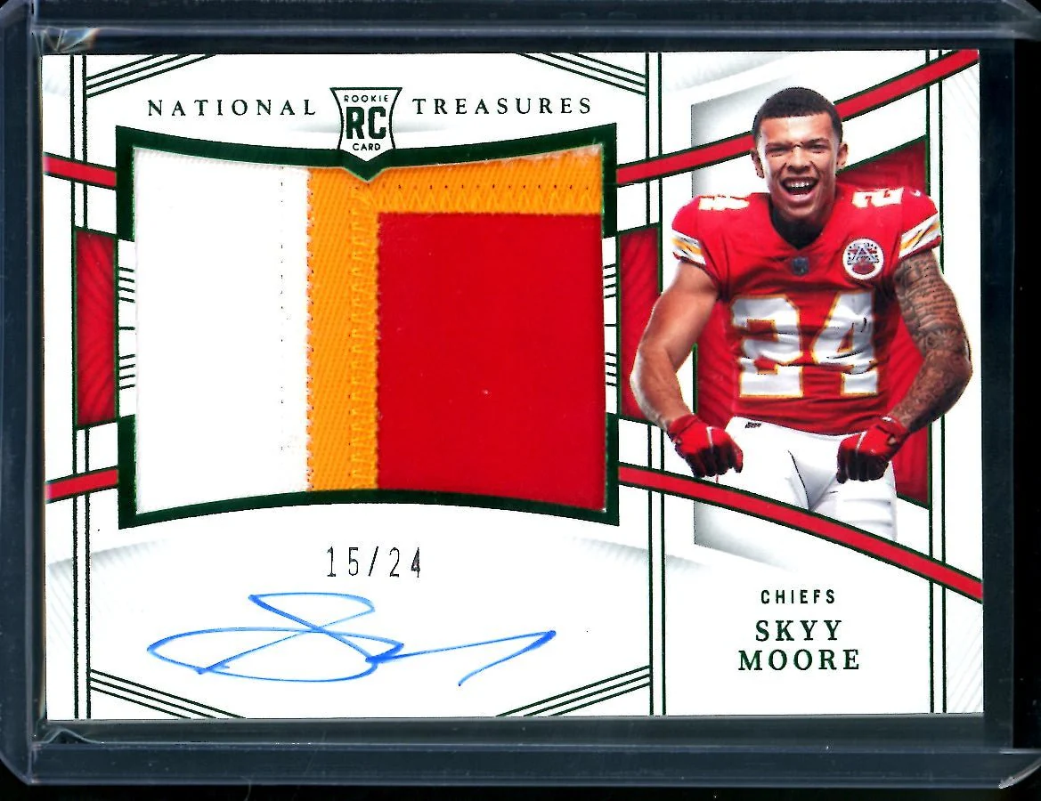 2022 Panini National Treasures Skyy Moore Rookie Auto RPA /24 Chiefs