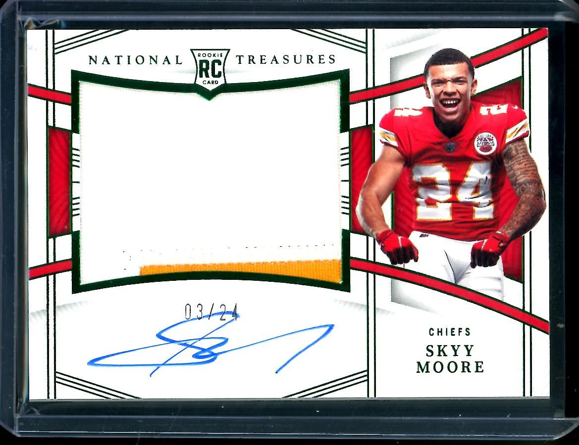2022 Panini National Treasures Skyy Moore Rookie RPA /24 Chiefs