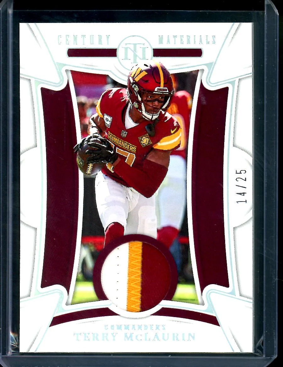 2022 Panini National Treasures Terry McLaurin Century Materials Patch /25 Commanders