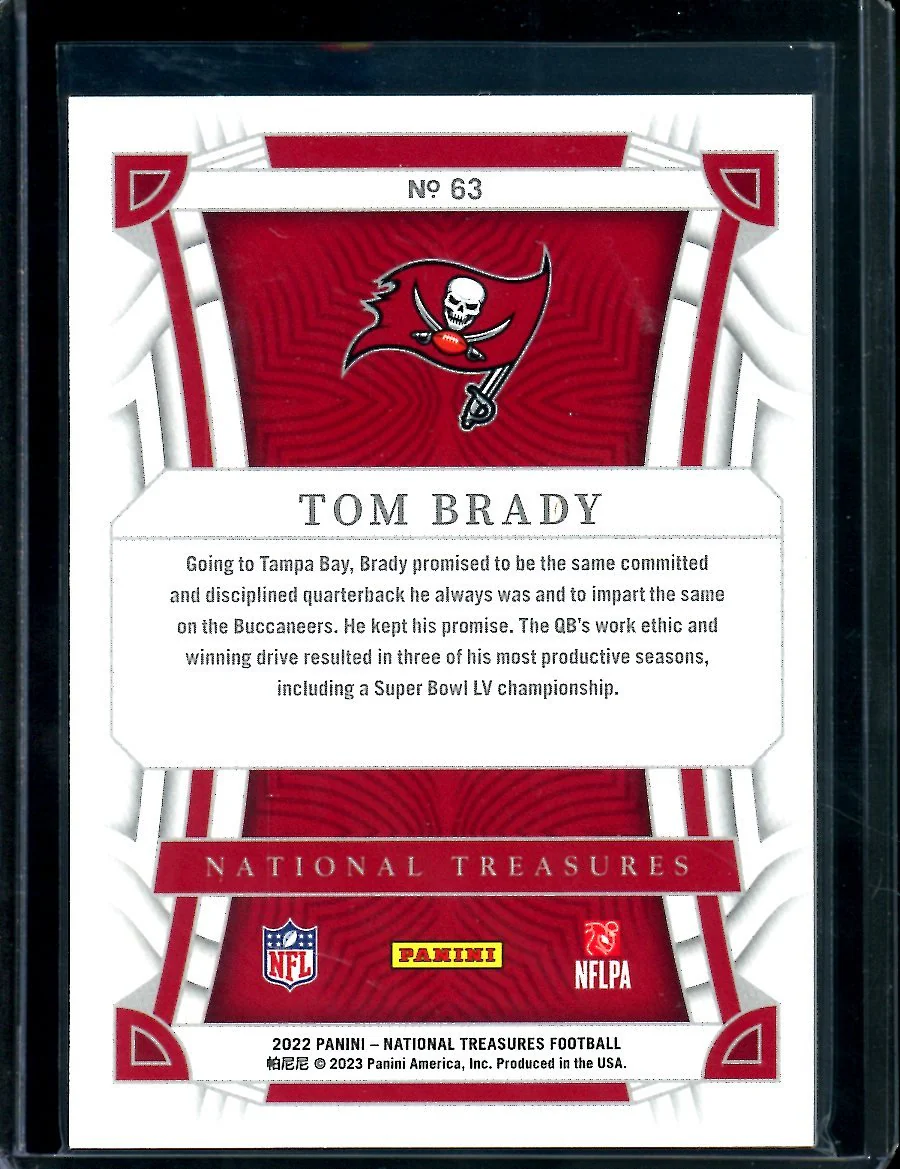 2022 Panini National Treasures Tom Brady /99 Buccaneers - Image 2