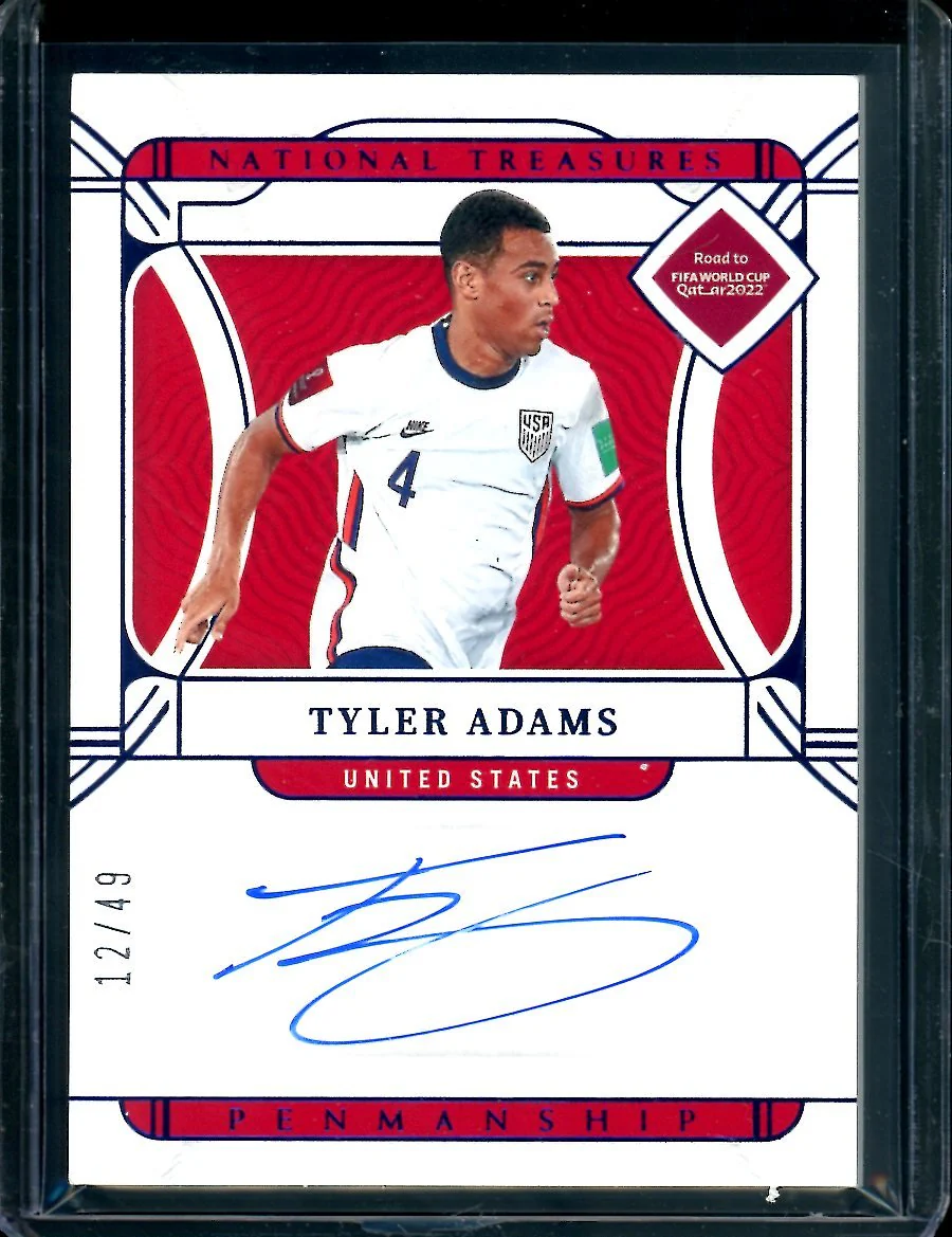 2022 Panini National Treasures Tyler Adams Penmanship Auto /49 USA