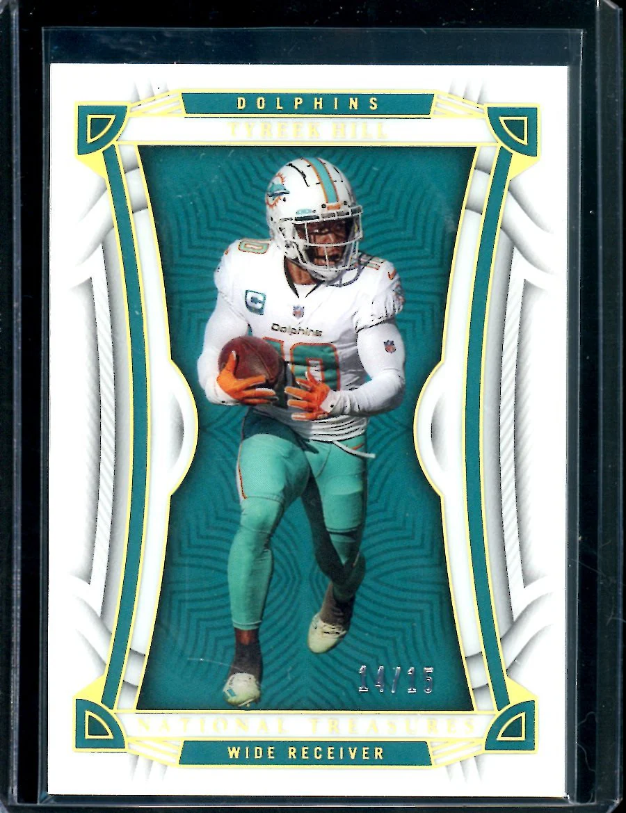 2022 Panini National Treasures Tyreek Hill Gold /15 Dolphins