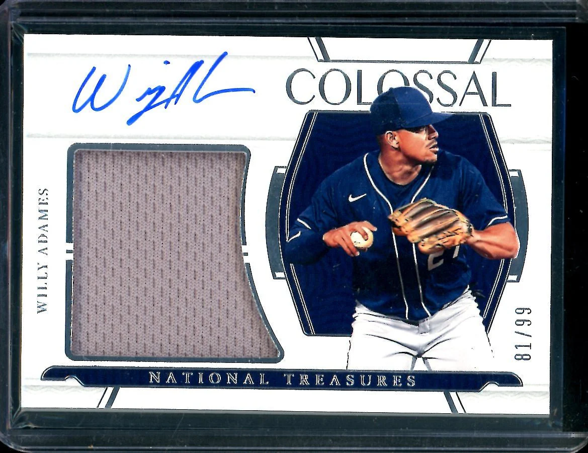 2022 Panini National Treasures Willy Adames Patch Auto /99 Brewers