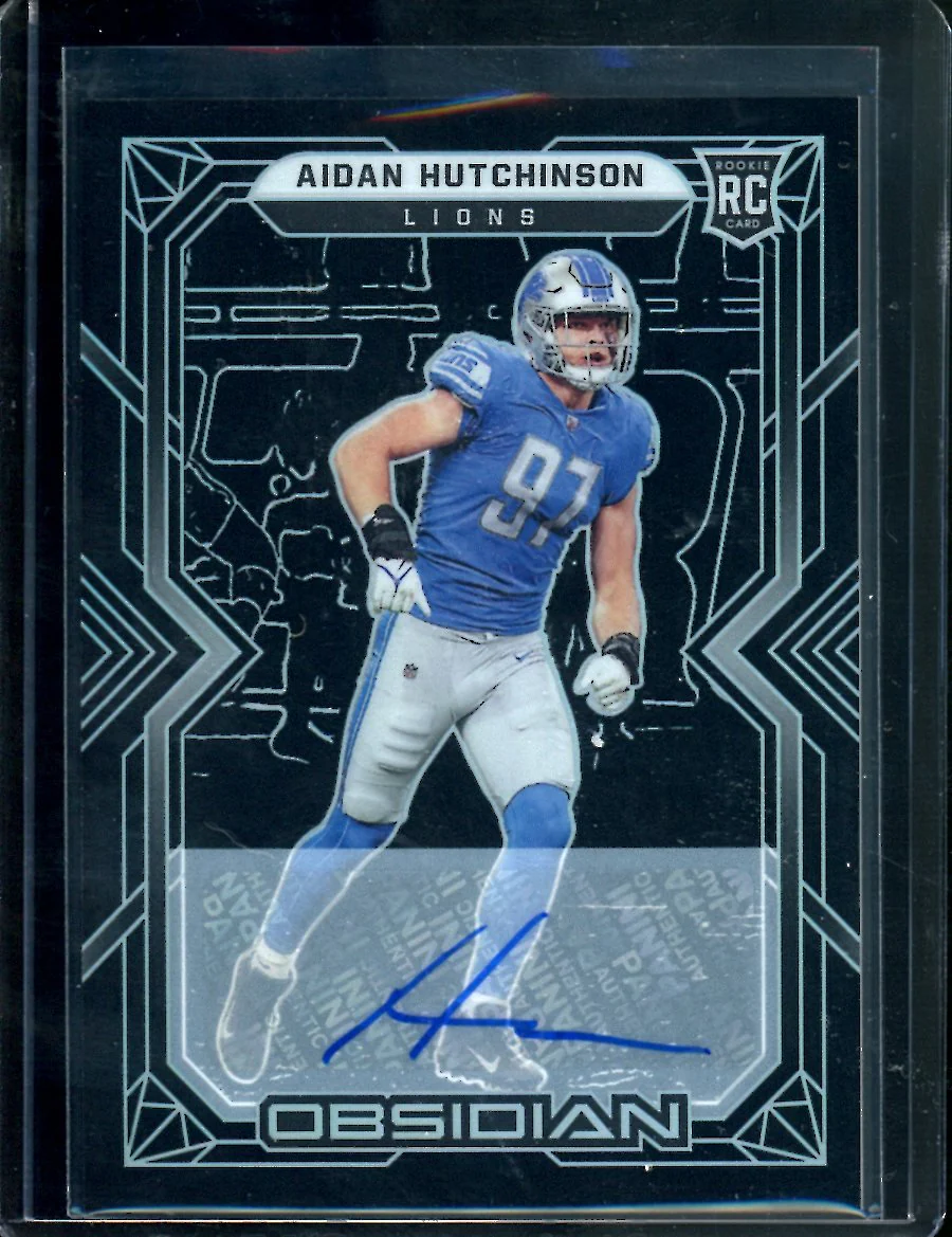 2022 Panini Obsidian Adian Hutchinson Rookie Auto /199 Lions
