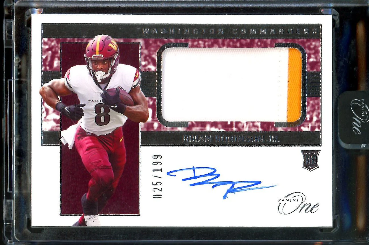 2022 Panini One Brian Robinson Jr. Rookie RPA /199 Commanders