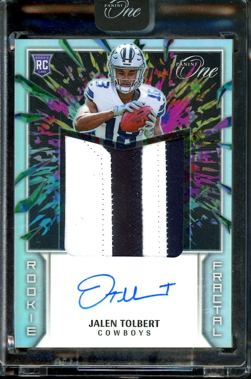 2022 Panini One Jalen Tolbert Rookie Fractal RPA /50 Cowboys