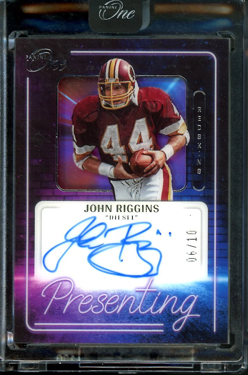 2022 Panini One John Riggins Presenting Auto /10 Commanders