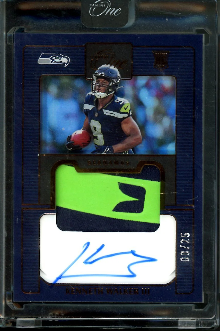 2022 Panini One Kenneth Walker III Rookie Patch Auto /25 Seahawks