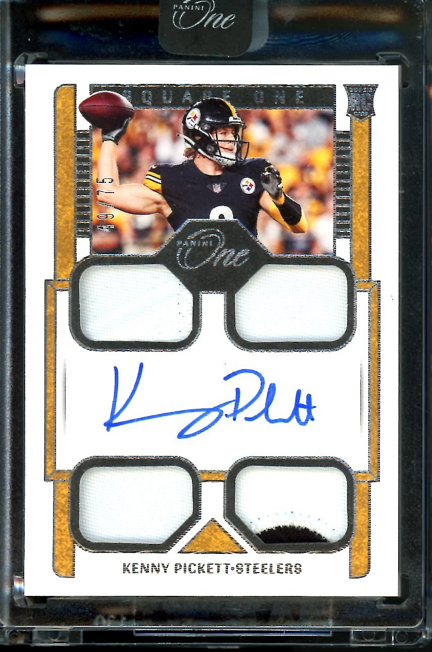2022 Panini One Kenny Pickett Rookie Square One RPA /75 Steelers