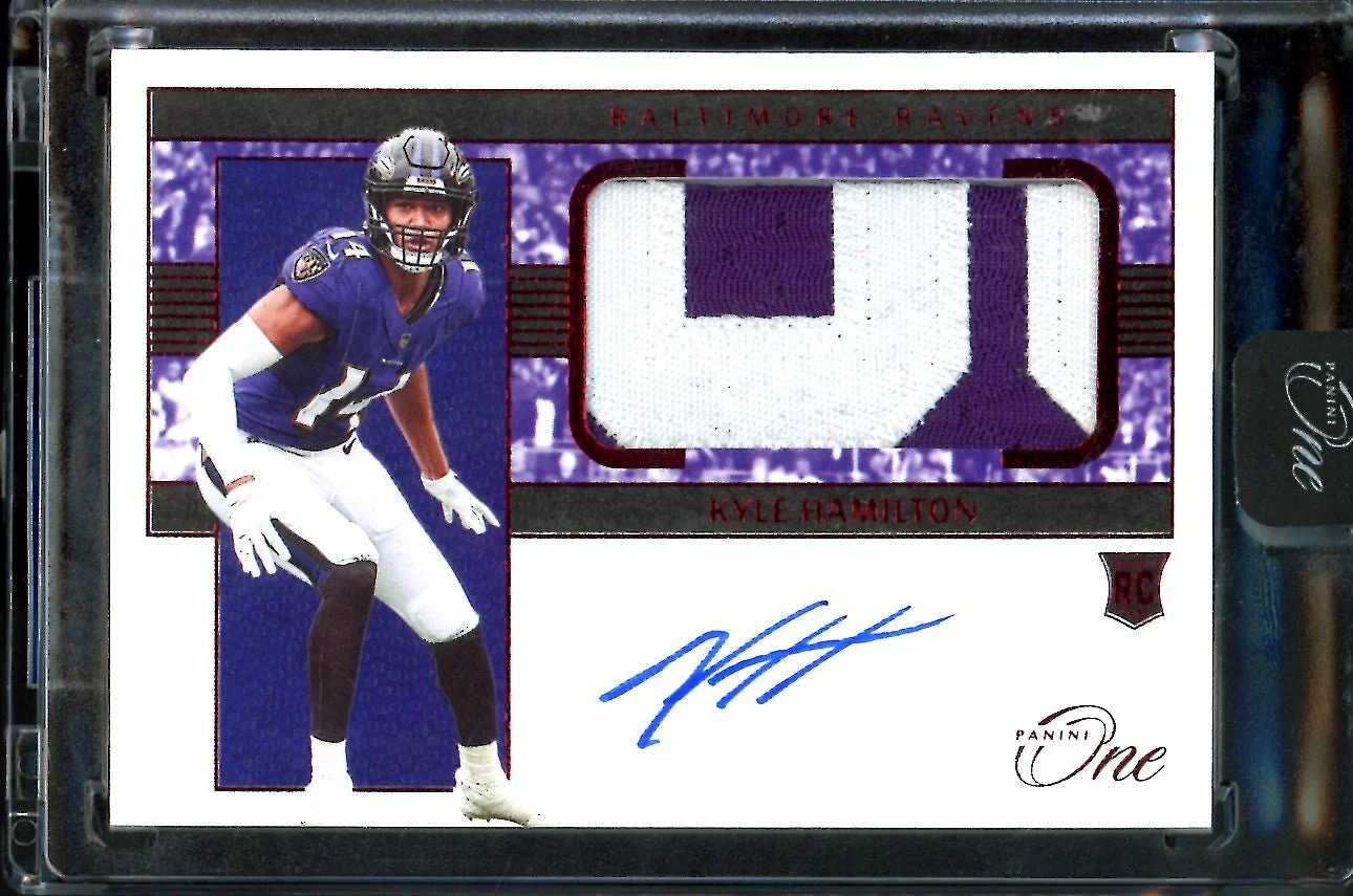 2022 Panini One Kyle Hamilton Rookie RPA Error Not Numbered Red /25 Ravens