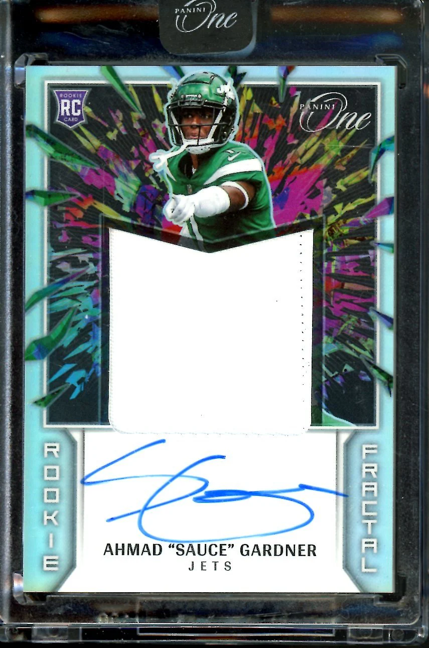 2022 Panini One Sauce Gardner Rookie RPA /50 Jets