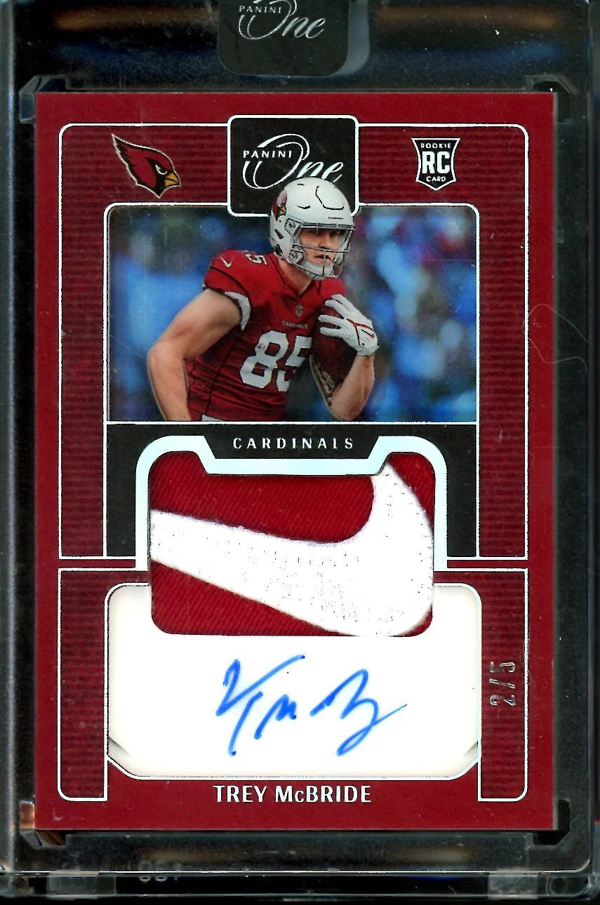 2022 Panini One Trey McBride Rookie RPA Nike Swoosh /5 Cardinals