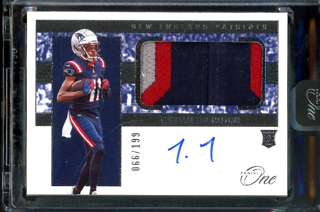 2022 Panini One Tyquan Thornton Rookie RPA /199 Patriots