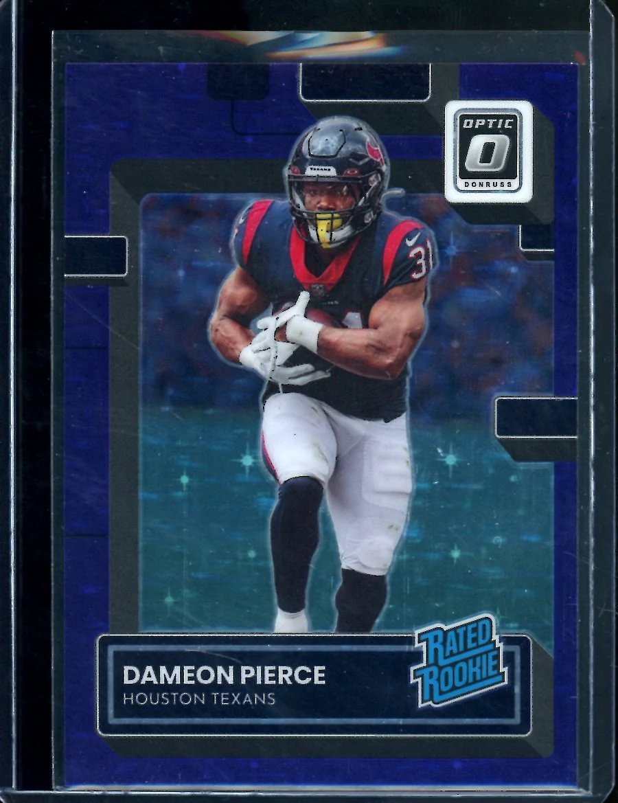 2022 Panini Optic Dameon Pierce Rookie Purple Stars /15 Texans