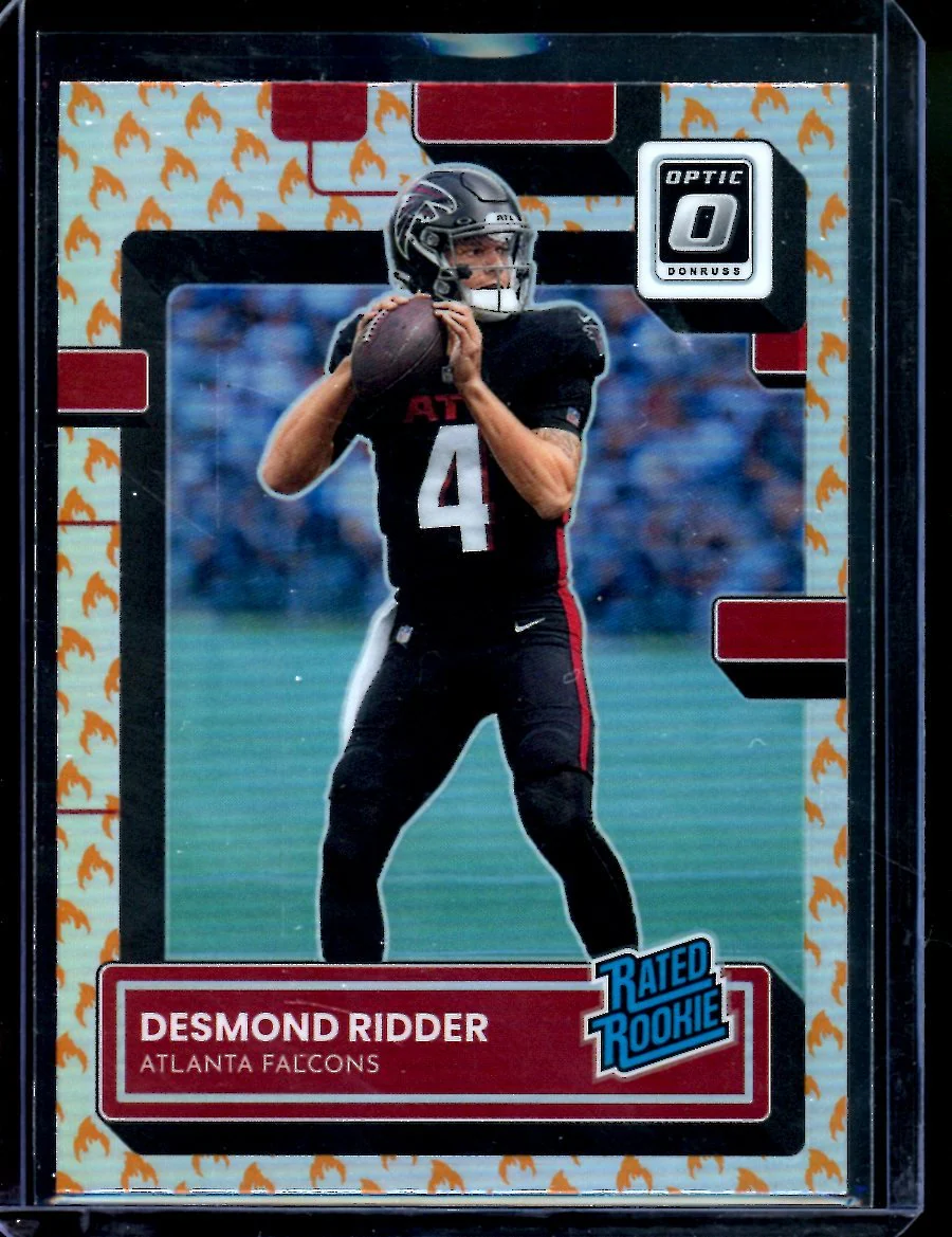 2022 Panini Optic Desmond Ridder Rookie Flames SSP Falcons