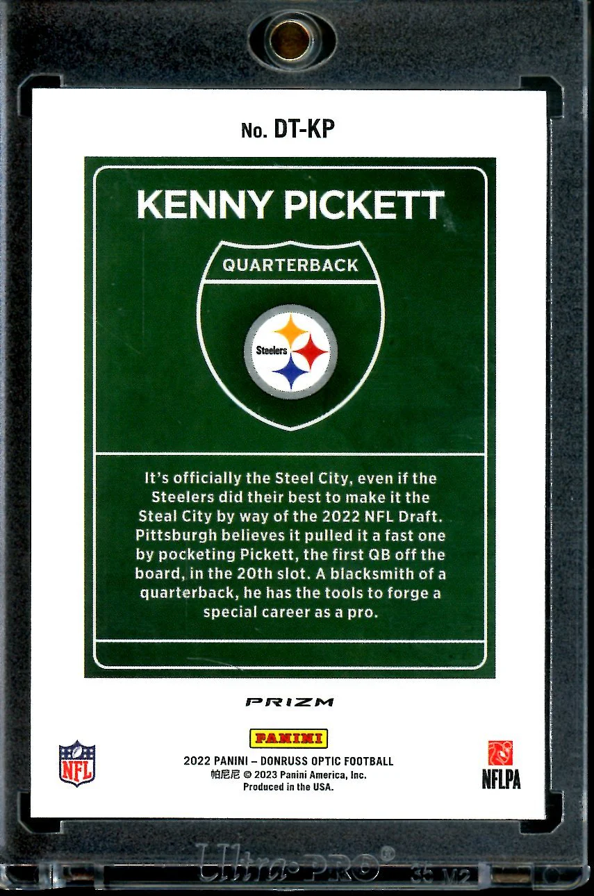 2022 Panini Optic Kenny Pickett Rookie Downtown SSP Steelers - Image 2