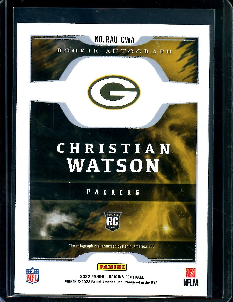 2022 Panini Origins Christian Watson Rookie Auto Packers - Image 2