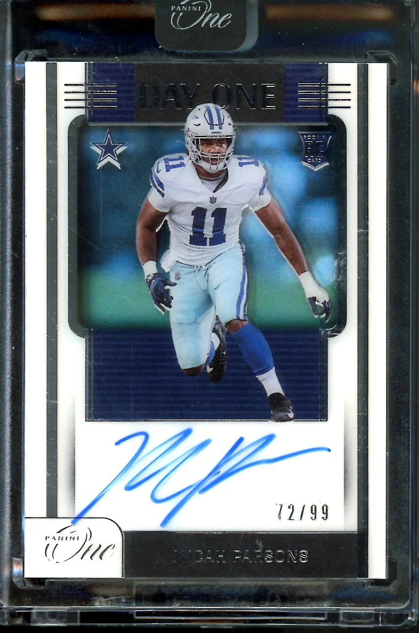 2022 Panini Panini One Micah Parsons Day One Auto /99 Cowboys