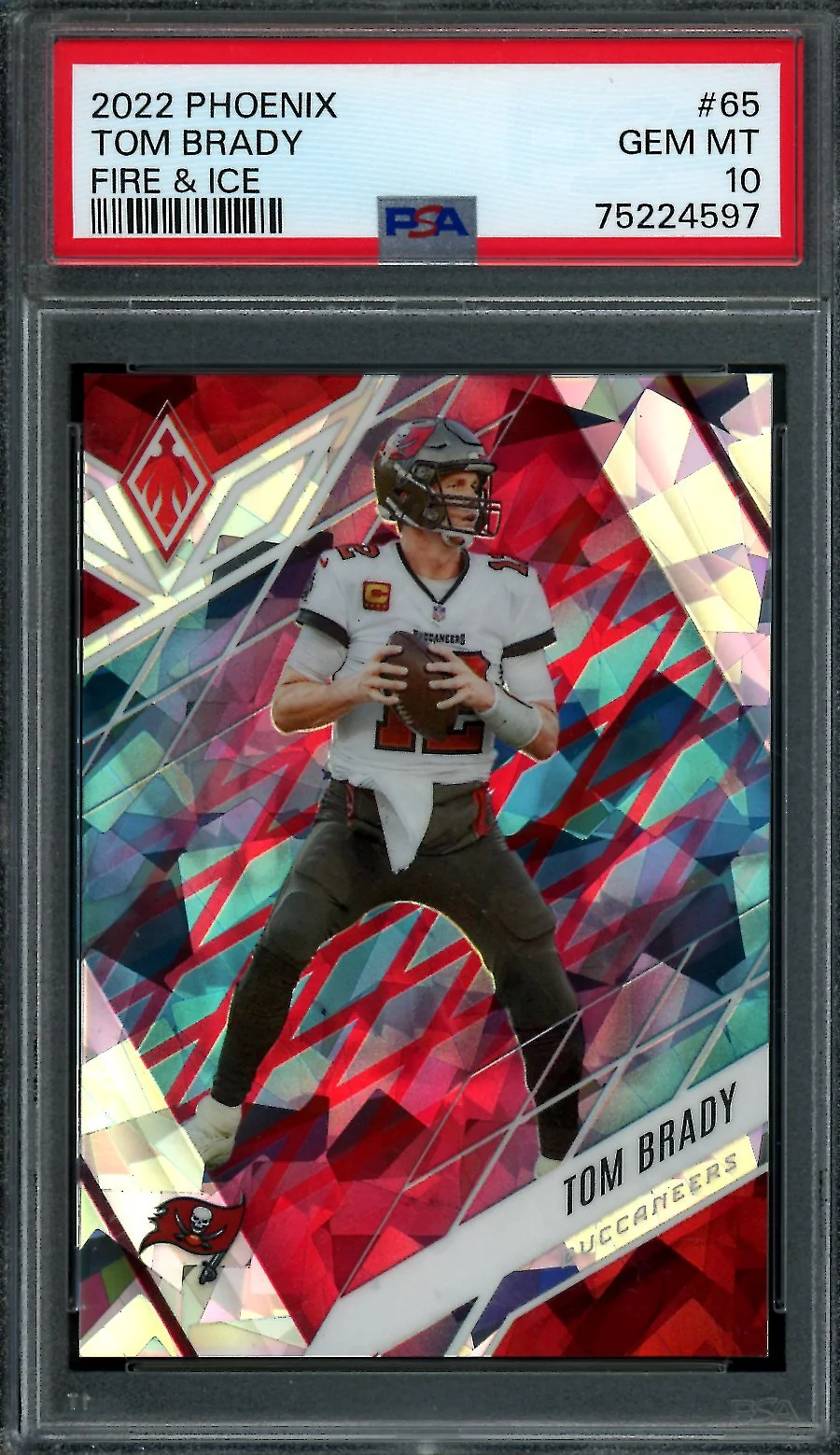 2022 Panini Phoenix Tom Brady Fire & Ice /50 PSA 10 Buccaneers