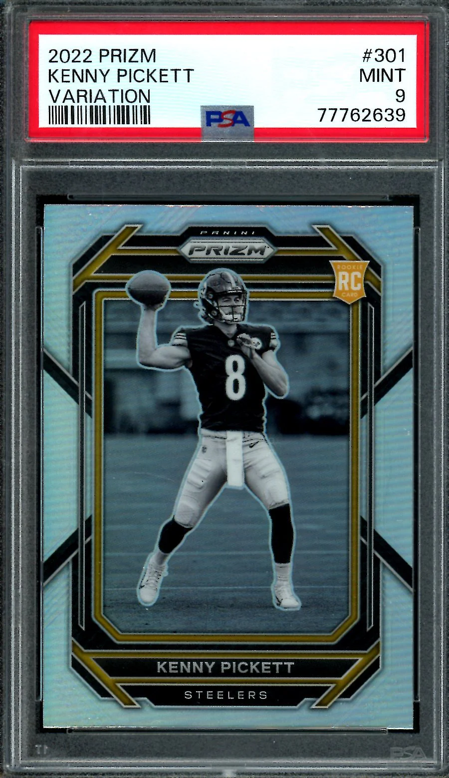 2022 Panini Prizm Kenny Pickett Rookie Variation PSA 9 Steelers