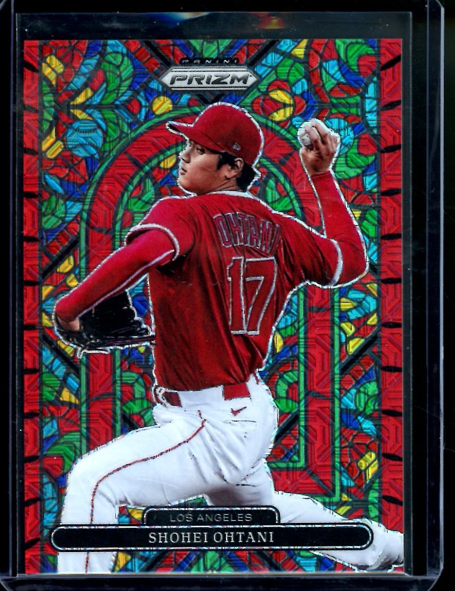 2022 Panini Prizm Shohei Ohatni Stained Glass Red /149 Angels