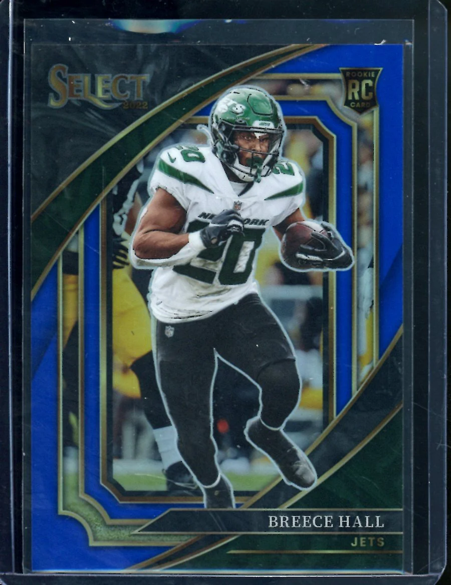 2022 Panini Select Breece Hall Rookie Blue Suite Level /99 Jets