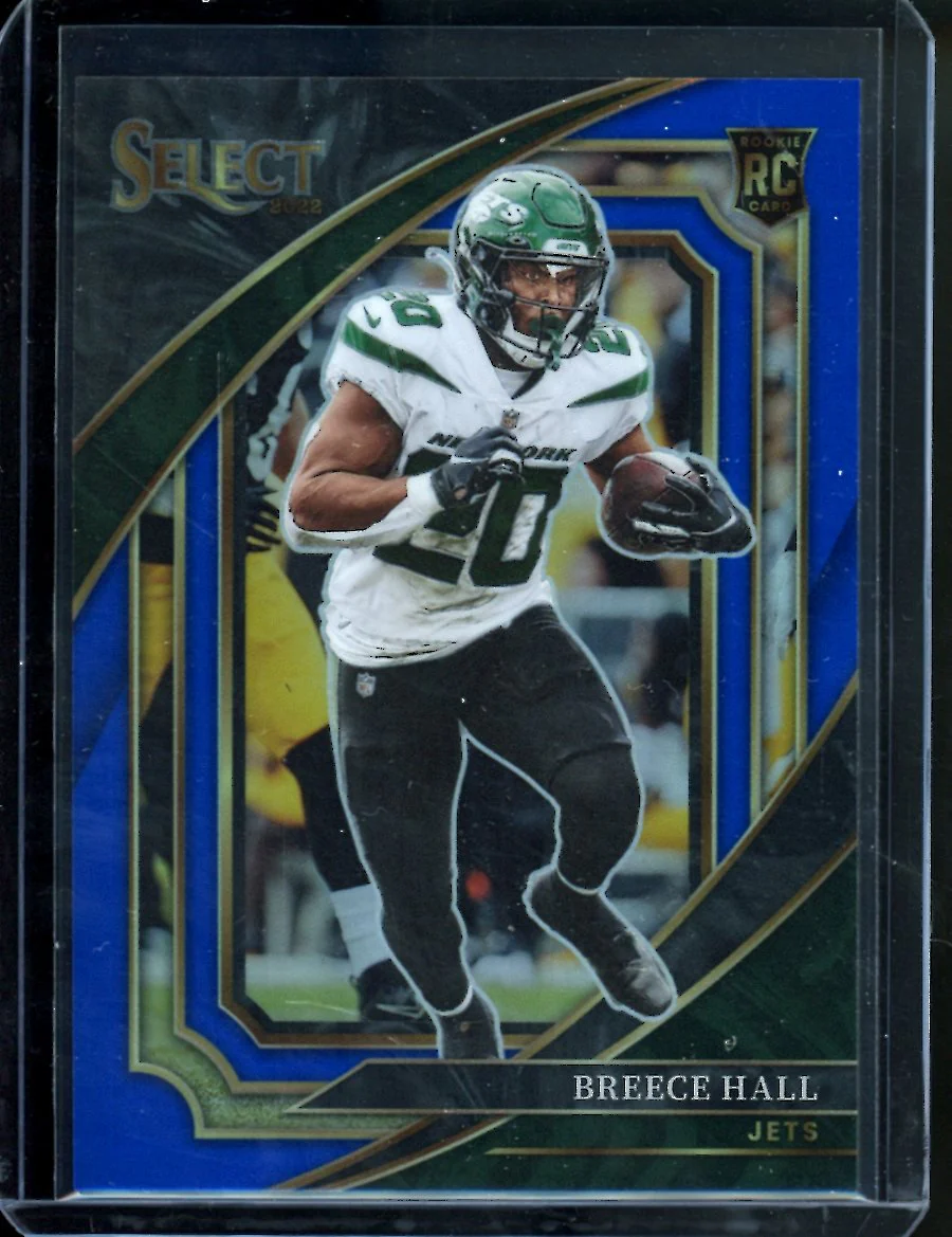 2022 Panini Select Breece Hall Rookie Suite Level Blue /99 Jets