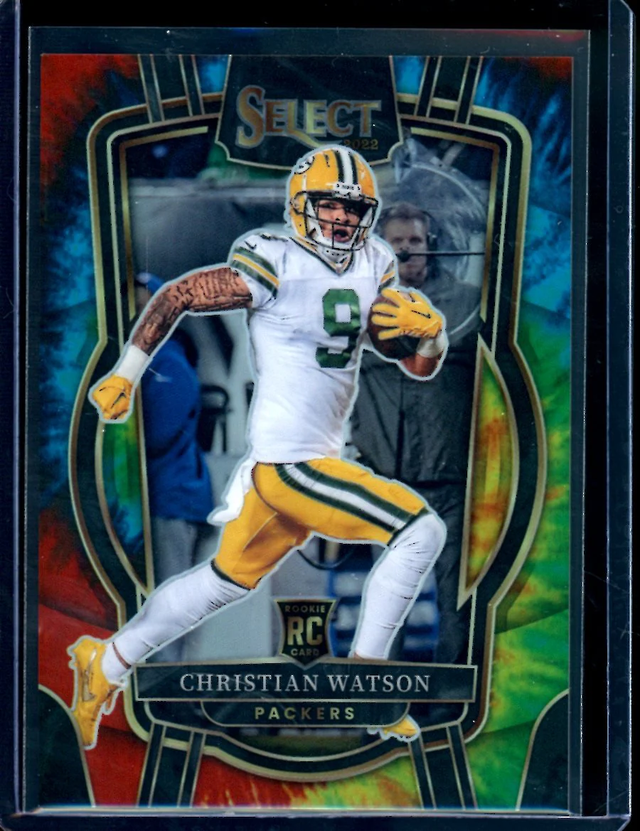 2022 Panini Select Christian Watson Rookie Tie-Dye /25 Packers