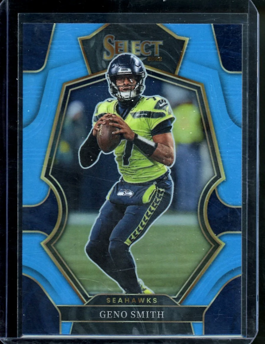 2022 Panini Select Geno Smith Premier Level Blue /99 Seahawks